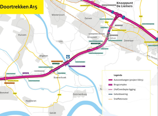 Stand van zaken uitbreiding snelweg A15 (Rotterdam-Zevenaar) en de verbreding van de A12 (ViA15)